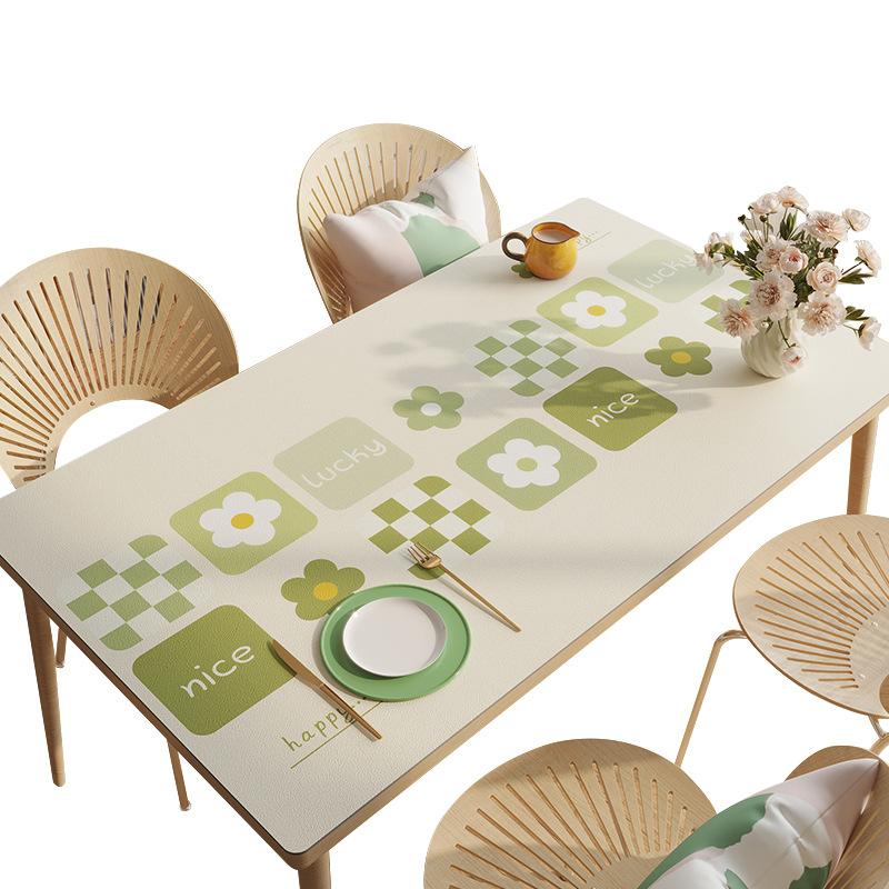 Cartoon Tablecloth Pvc Waterproof, Oil-Proof And Anti-Scalding Leave-In Table Mat Leather Tablecloth Dining Table Mat Coffee Table Mat