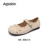 Augustus Denboken Mary Jane Women's Shoes 2025 New Summer French Ballet Single Shoes Casual Soft-soled Small Leather Shoes