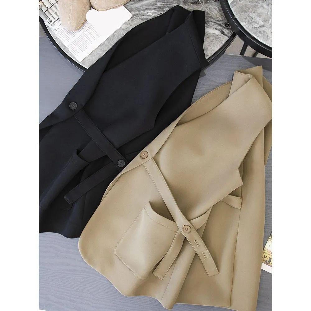 Damen Weste Mantel Frühling Herbst Ärmellos Bequem Mode Damen Anzugweste Vielseitig Locker Lässig Damen Weste