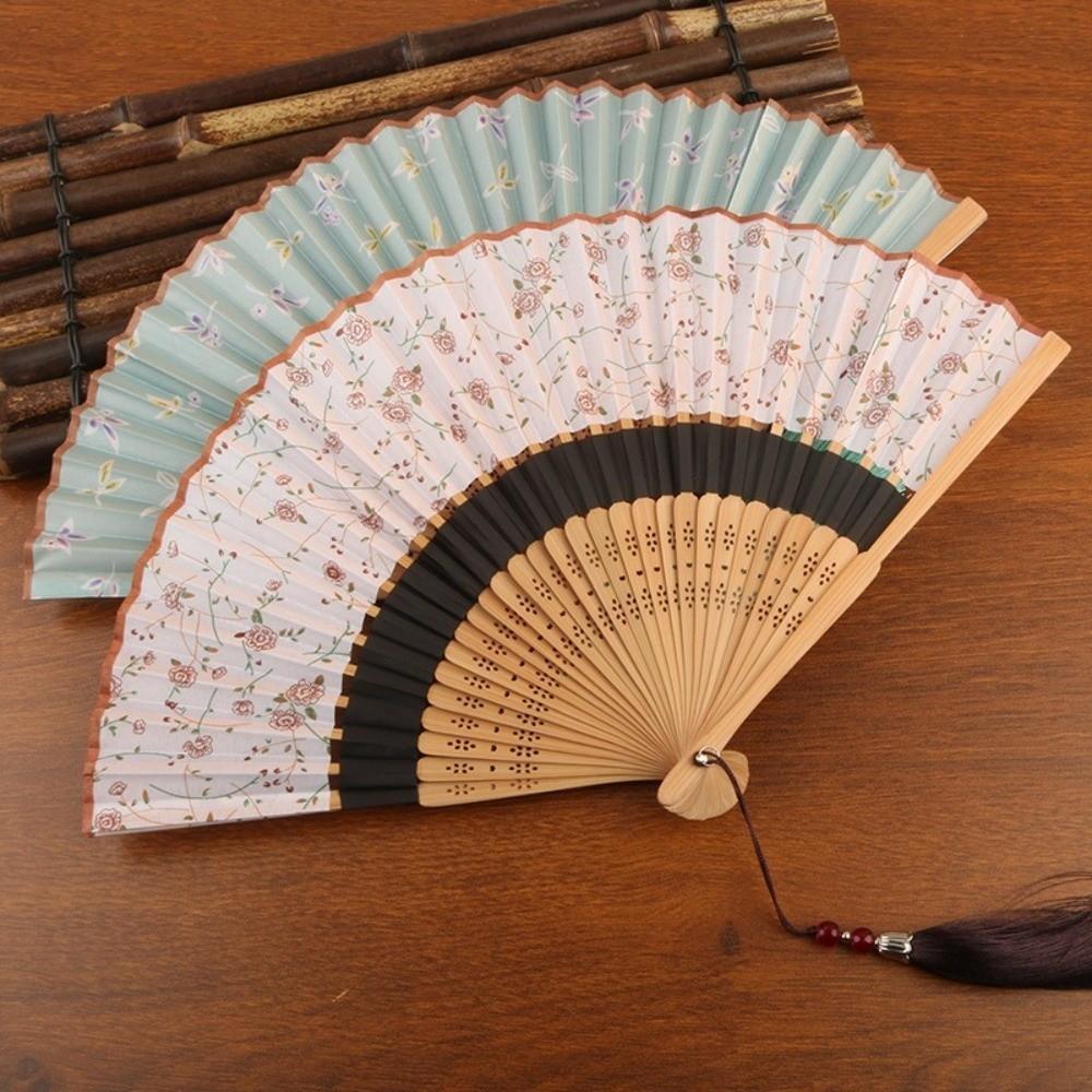 Portable Folding Fan Classical Dance Fan Creative Bamboo Fan  Women Use
