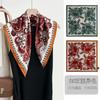 Spring and Autumn New High-end Silk Scarf Women's Double-sided Printed Mulberry Silk Wool Square Scarf Fashion Versatile Shawl