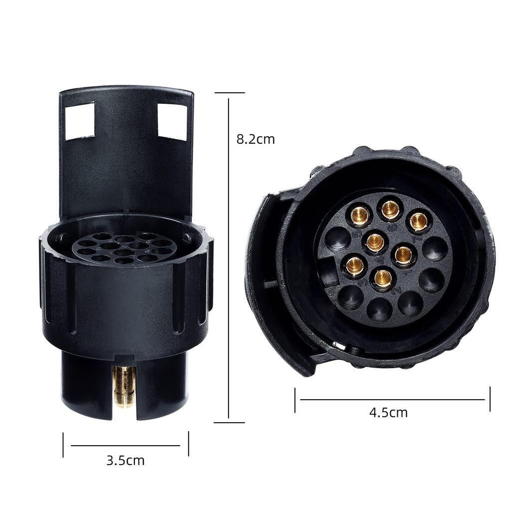7 Pin To 13 Pin Plug Adapter Trailer Connector 12V Towbar Towing Waterproof Plugs Socket Adapter