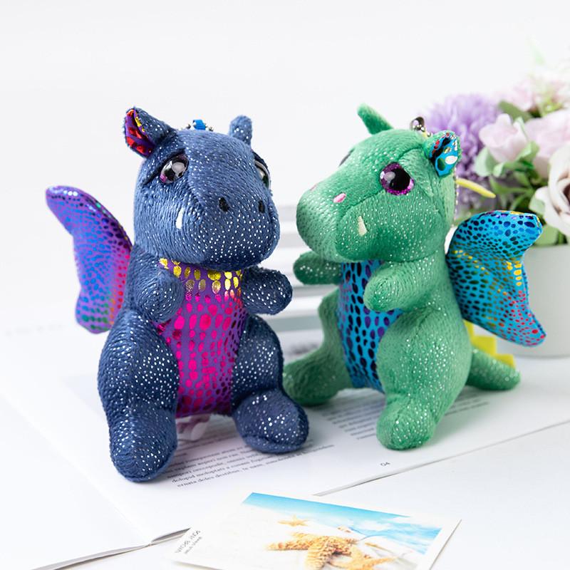 Adorable Plush Dinosaur Keychain Realistic Pterosaur Toy Gift With Bright Fabric