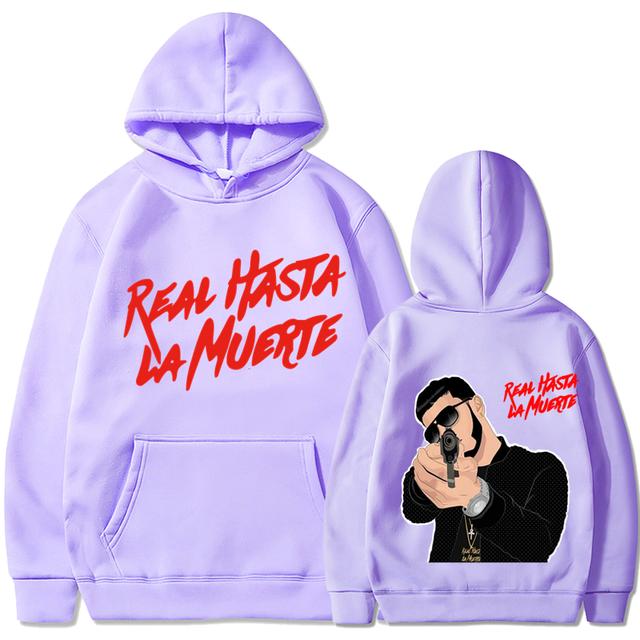 Nová hip-hop Unisex a dámská ležérní teplá sportovní mikina s kapucí Real Hasta La Muerte ležérní sportovní oblečení Unisex a dámské anime pulovry
