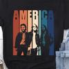 America Band Artwork T Shirt Short Sleeve All Sizes S 5Xl