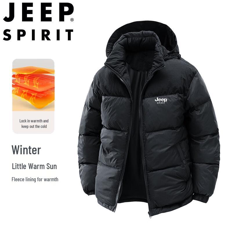 JEEP SPIRIT Men's Hooded Cotton Padded Jacket