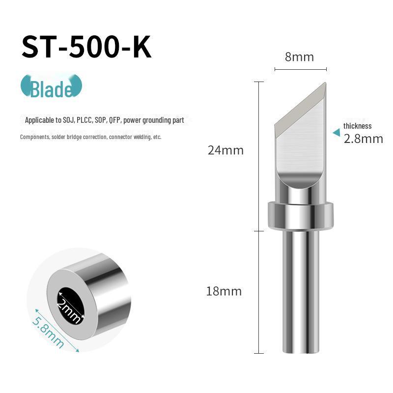 205H Universal High-Frequency Soldering Iron Tips: Sharp, Horseshoe, Knife, and Flat Heads for 500 Series