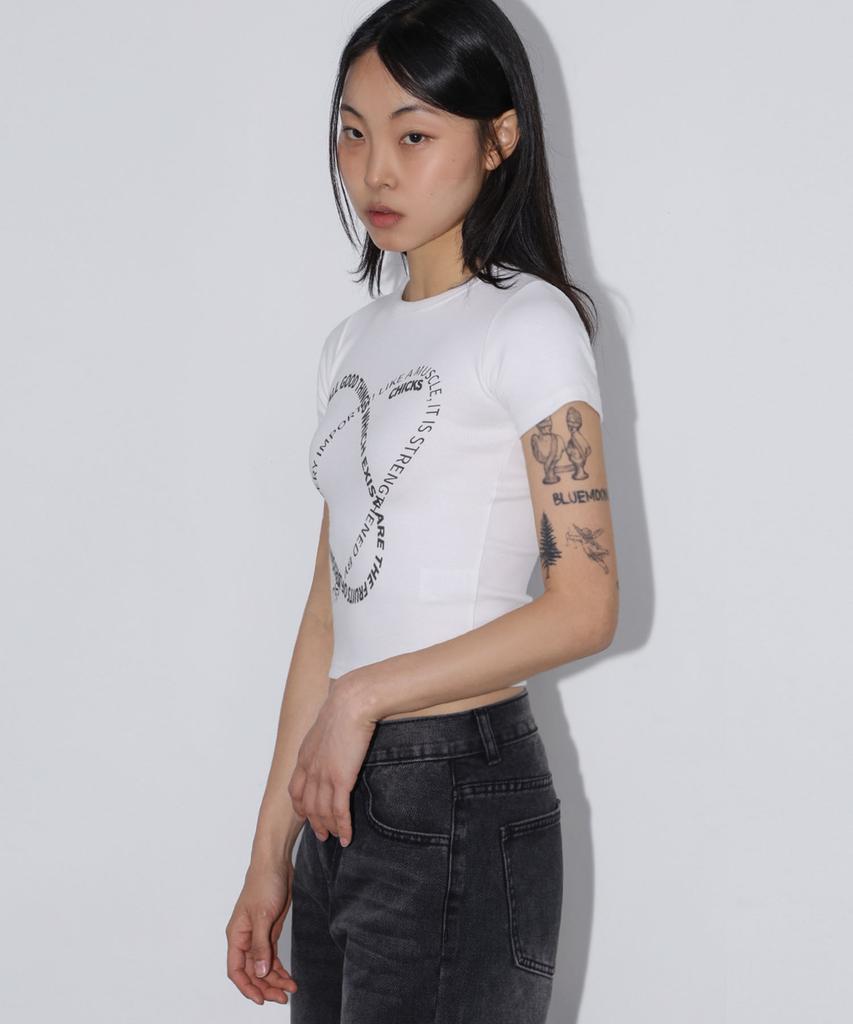 CHICKS All Good Crop Short Sleeve Tee Short Sleeve T-Shirt