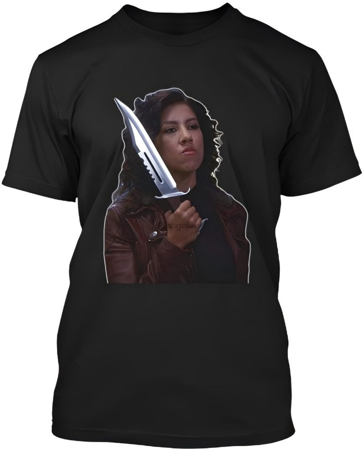 Rosa Diaz Stephanie Beatriz #Brooklyn 99 Comic TV Shows Parks and Rec T Shirt S чёрный