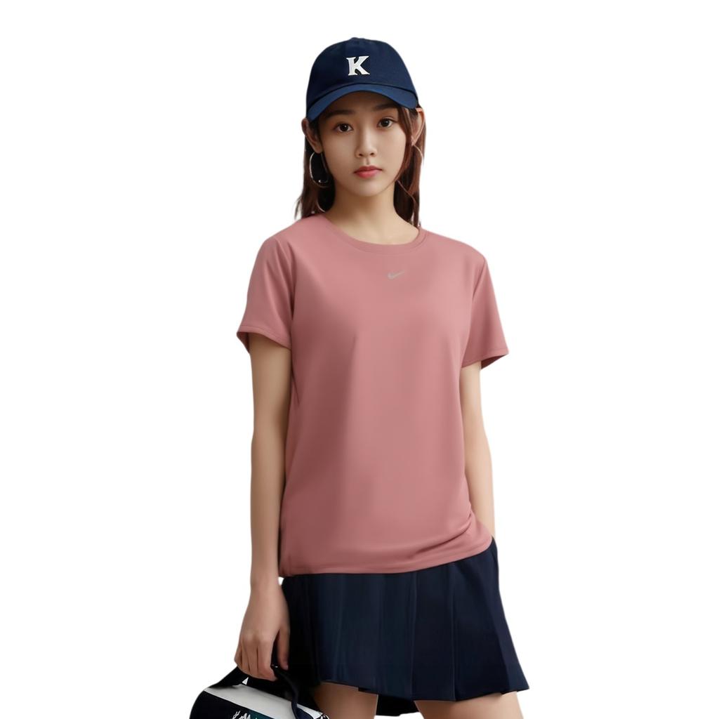 Nike T Shirts Women's Pink Crew Neck Moderate FN2799-634