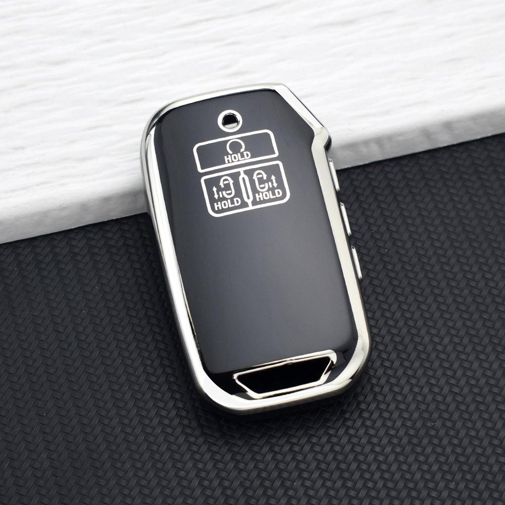 

7 Buttons TPU Car Key Fob Case Cover Shell for Kia K5 Sportage R Sorento Carnival Cerato Stinger Fourth Generation Key Chain Set