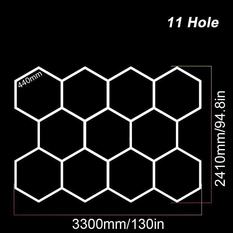 110V-240V Led Ceiling Light 6500K Honeycomb Hexagon White Lights Barbershop Gym Hair Salon Garage Lights for Car Wash Decoration