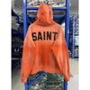 Mens Oversized Hooded Sweatshirt With Letter Print Washed Vintage Cotton Blend Loose Fit Streetwear