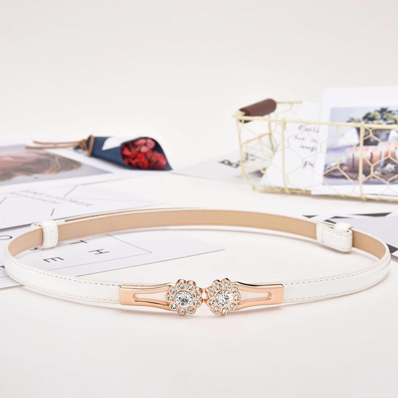 Belt Ladies Decorative Belt, Sweet Rhinestone Belt, Butterfly Pair Buckle With Belt Women