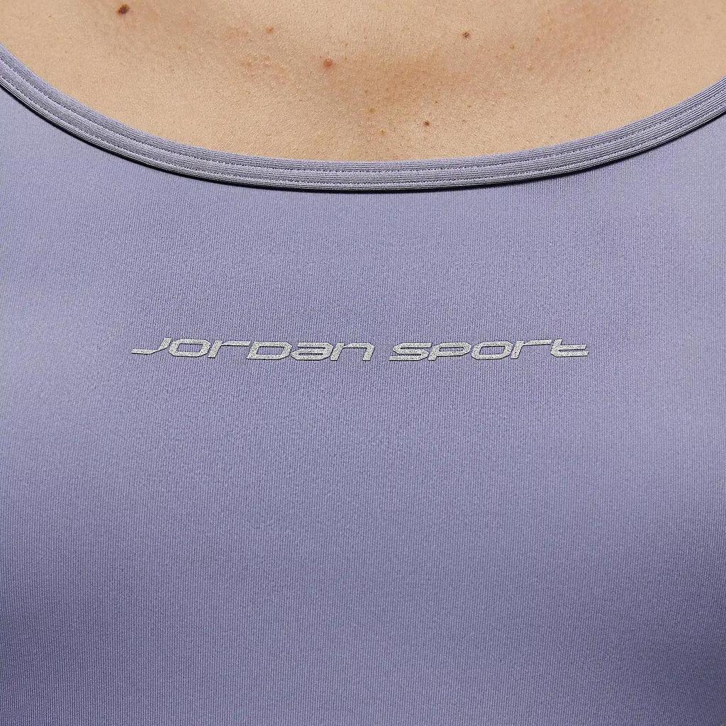 Jordan Sport Comfortable Casual Simple Versatile Short Sleeve Breathable Round Neck T-Shirt Women Tops Mist-Gray-Blue HJ0071-519