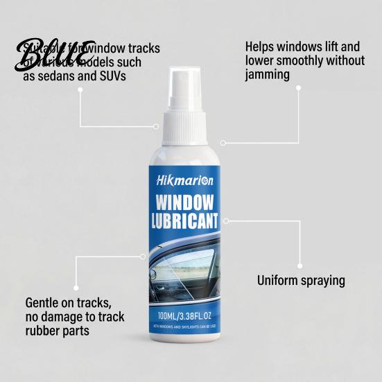 Silikonspray für Autodichtungen Fensterschienen Schmiermittel Beseitigt Quietschgeräusche Dichtmittel Glatte Dichtleiste Wartung Glasbewegung 100ml Gummi