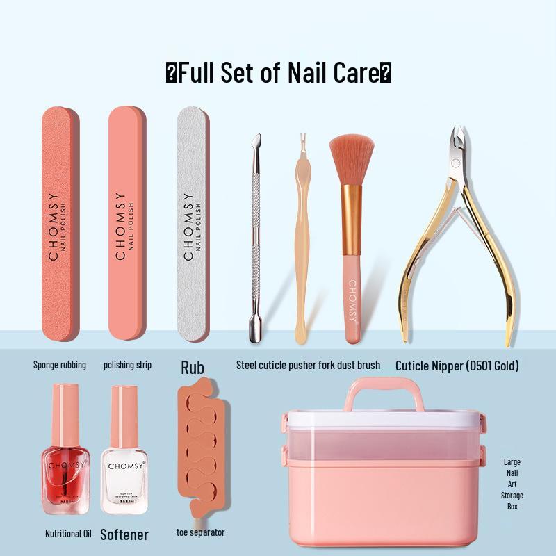 Complete Manicure Set: Nail Files, Dead Skin Remover, Finger Nail Tools, Polishing & Sanding Strips