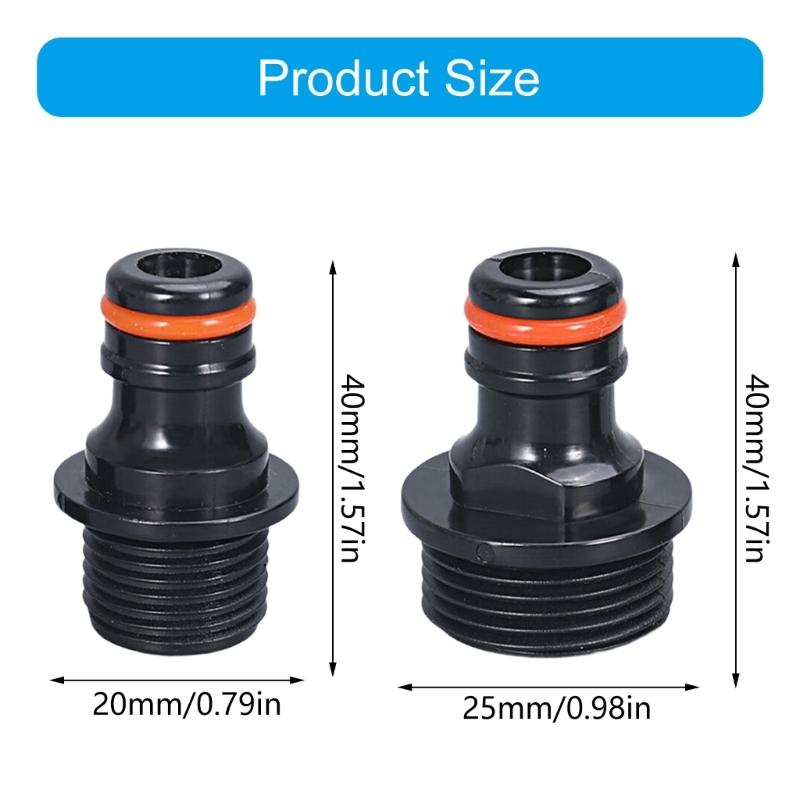 Pack of 2 Garden Hose Fitting Water Hose Connectors 3/4inch 1/2inch Quick Connecting Professional Irrigation Systems