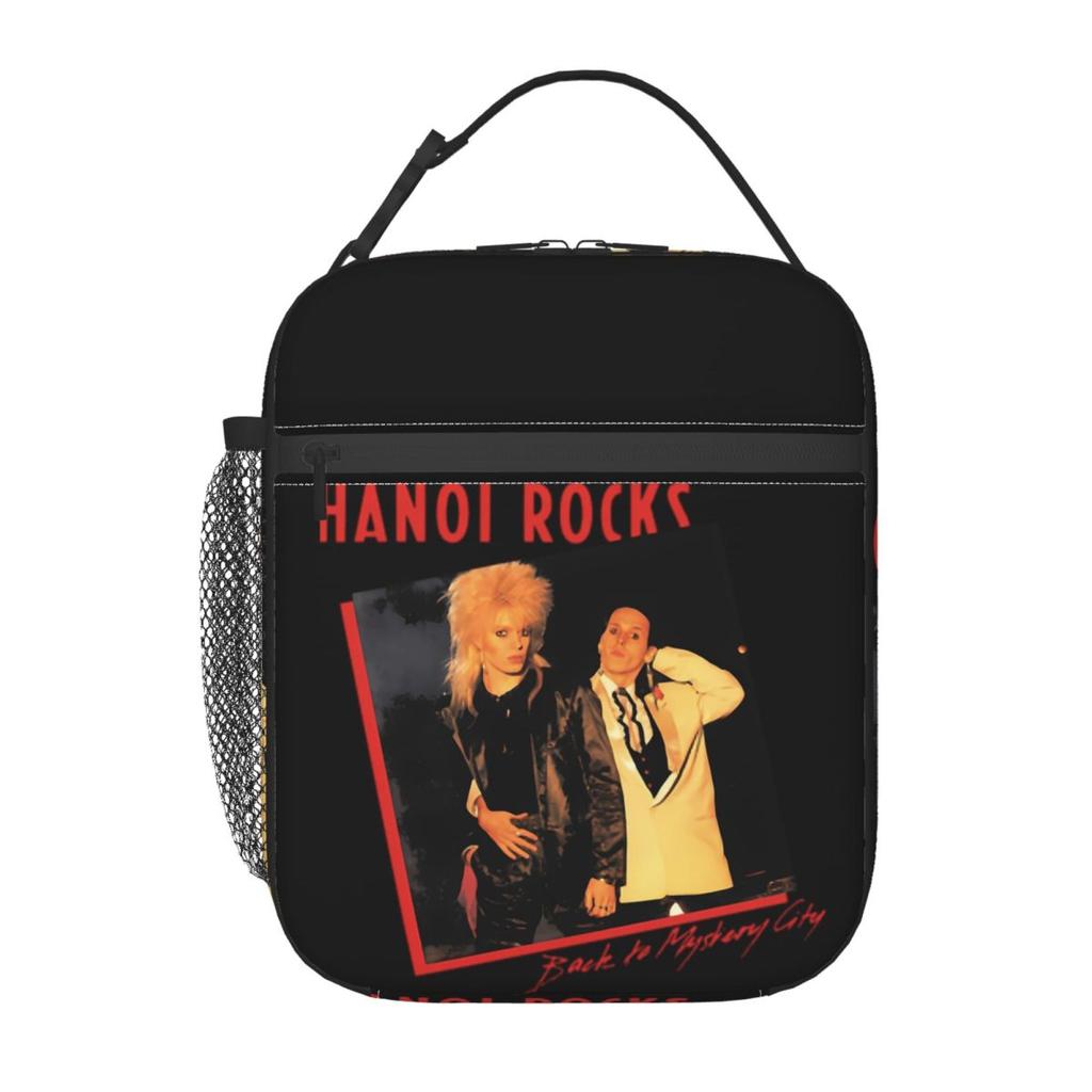 Hanoi Rocks Insulated Lunch Bag for Women Children Portable Food Boxes Thermal Lunch Box Tote