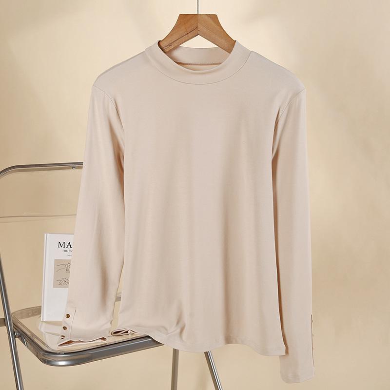 

Casual Long Sleeve High Neck Slimming Hooded Base Layer Top One Size (fits up to 130 jin)