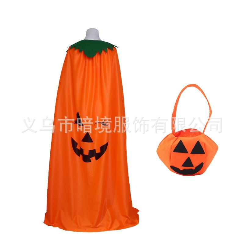 Halloween Pumpkin Cape Costume Adult Party Outfit Accessory One Size
