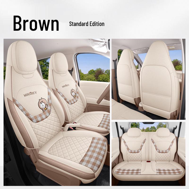 26 Fifth-Gen Wuling Hongguang Mini EV Seat Covers: All-Season Linen Cushions for Four-Door Models Fifth Generation Wuling Hongguang Mini