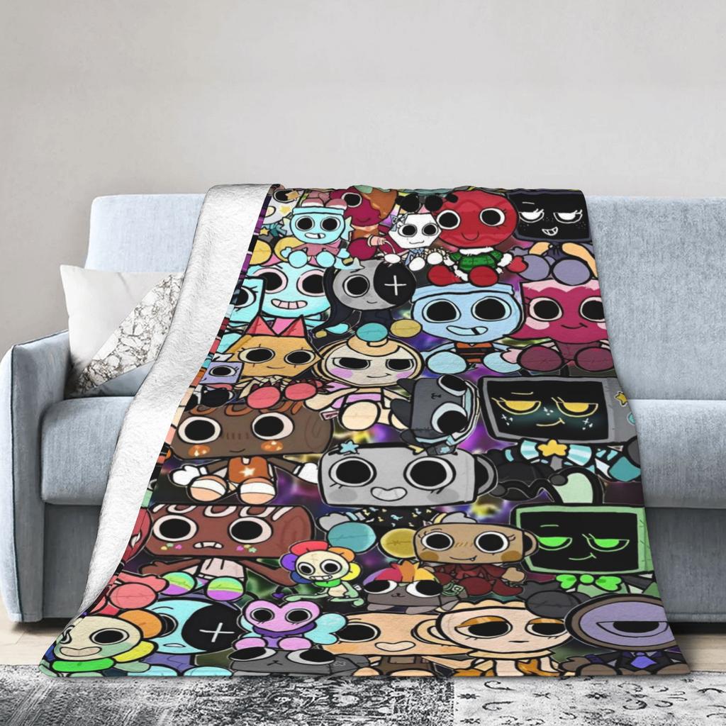 Dandys World Vee Shelly Goob Gigi Strickdecken Fleece Cartoon Superweiche Überwürfe für Bett, Couch und Tagesdecke