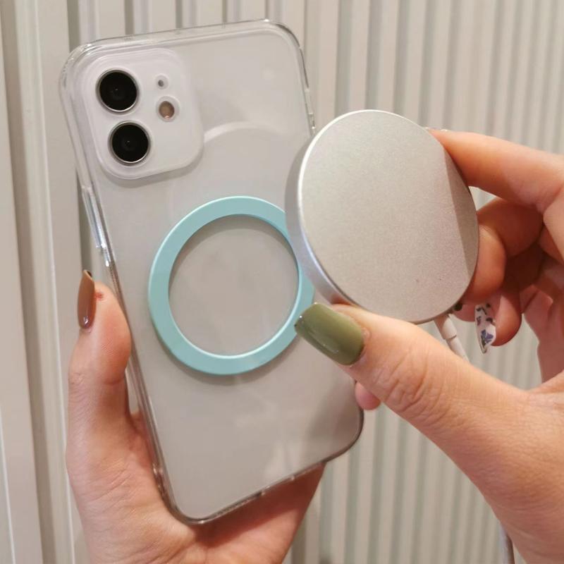 Universal Magnetic Mobile Phone Ring for Magsafe Accessories Metal Sticker Wireless Charger Iron Plate Sheet for iPhone 12 13 14