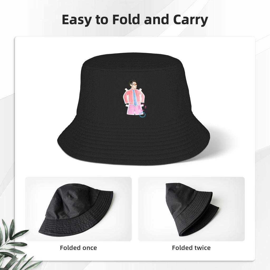 Style Kiss All The Time Paper Doll Bucket Hat Women Men Packable Outdoor Sports Harrys Styles Fishing Hats Spring Headwear