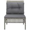 VidaXL Canapé Central de Jardin avec Coussin, Siège de Terrasse, Canapé Sectionnel, Meuble d'Extérieur Patio Arrière-Cour, 319667
