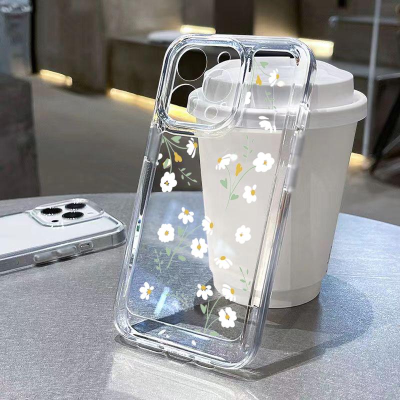 INS Small Floral Flowers Soft Silicone Phone Case For Xiaomi Redmi Note 14 13 12 Pro Plus 12S 11S 11 10 Redmi 12 13C Clear Cover