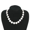 European-American Baroque Retro Clavicle Necklace: Irregular Flat Round Bead Design for Women