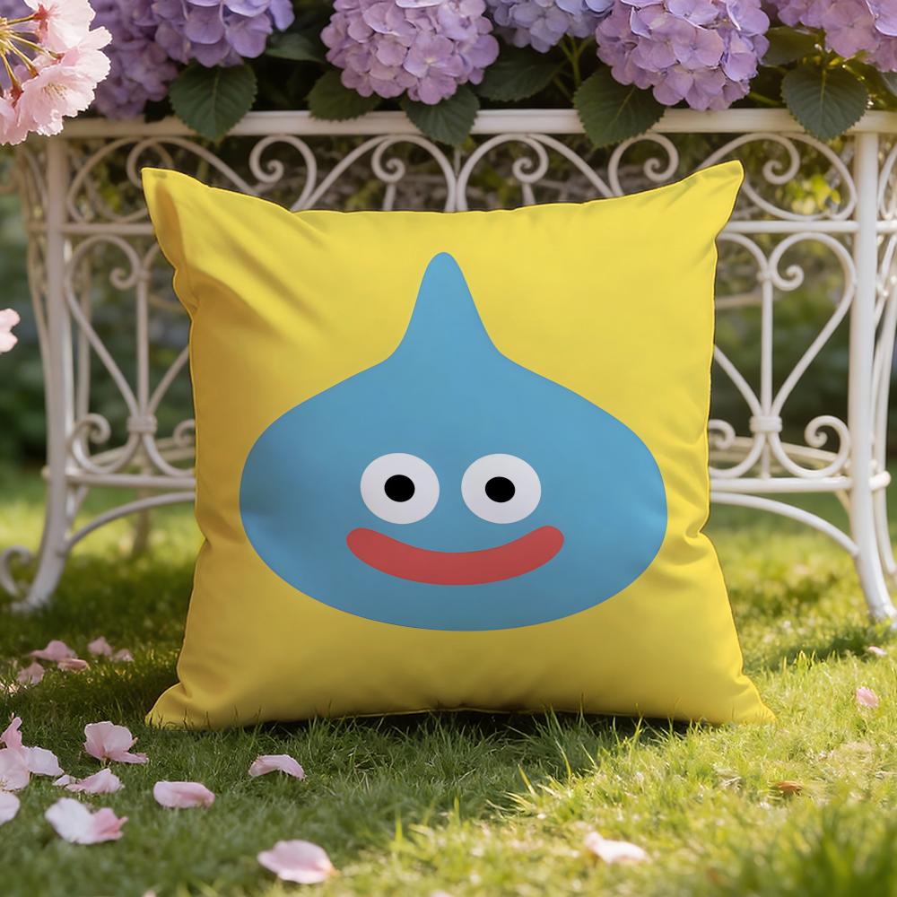 Anime D-Dragon Q-Quest Rocket Slime Cushion Cover Home & Car Dual-Scene Pillow Cover: Reversible for Premium Comfort
