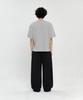 SIGNATURE Multi-Tuck Wide Slacks [Black Stripe]