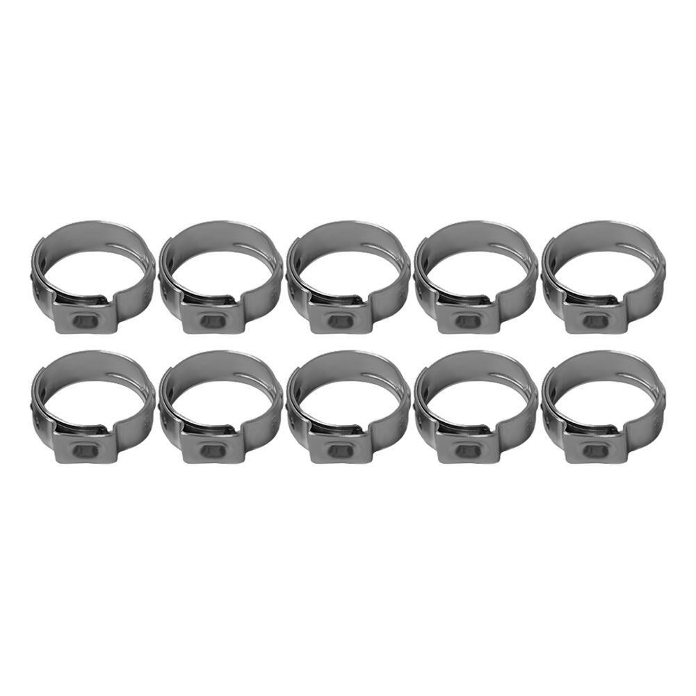 10pcs Single Ear Hydraulic Hose Clamps Stainless Steel Hydraulic Hose Clamp Kit Train Ship Auto Car Accessories