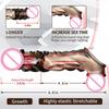 Silicone Penis Sleeve Enlargement with Mini Vibrator Cock Ring Extender Reusable Dildo Penis Enlarger for Adults Sex Toys