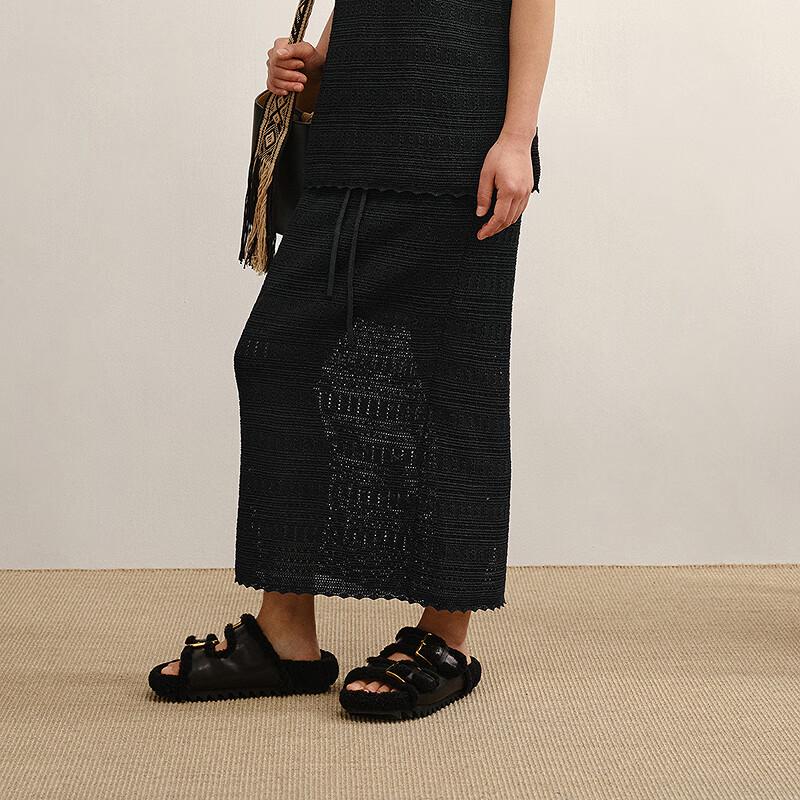 Less 2025 Autumn Casual Straight Long Skirt