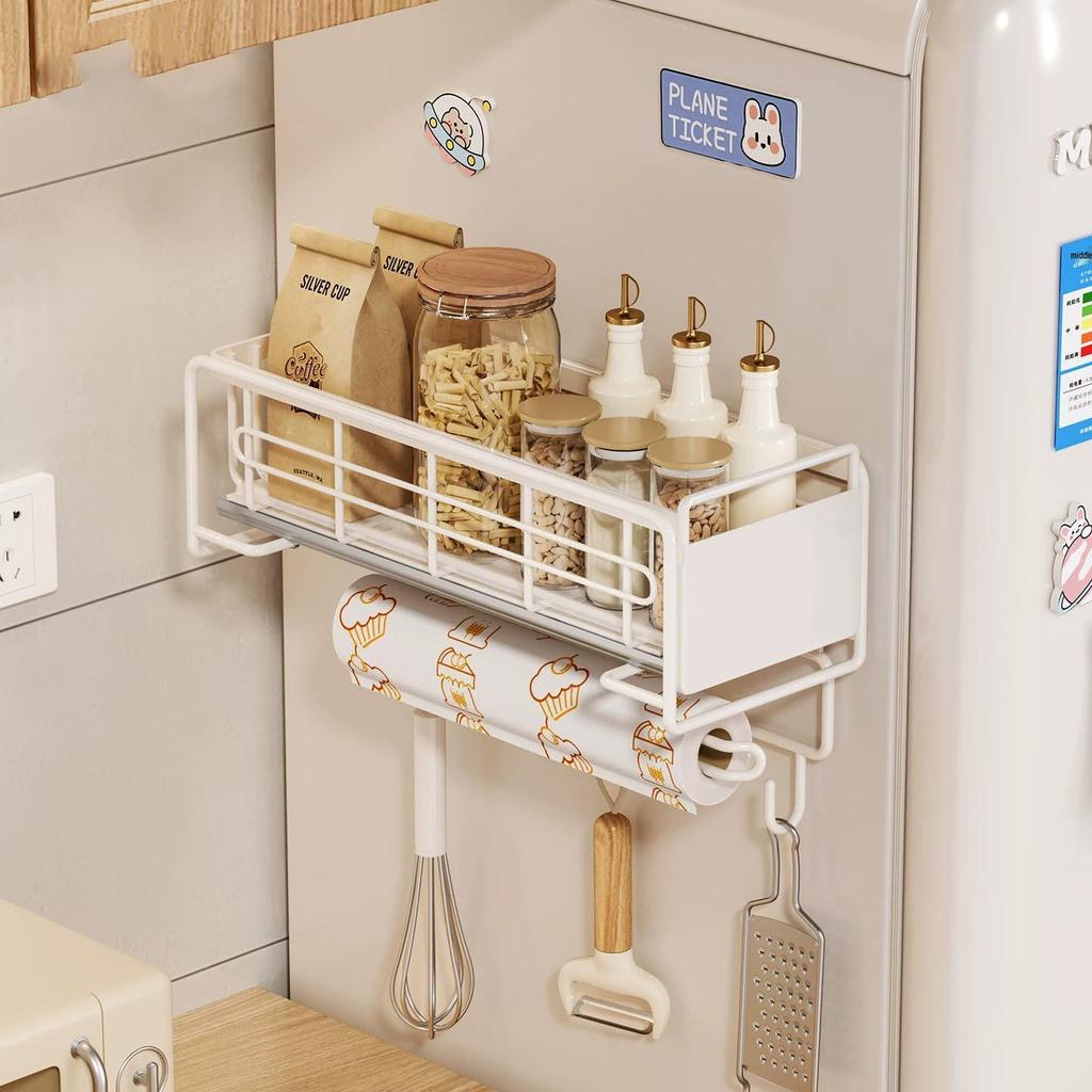Magnetic Pull-Out Multi-Functional Spice Rack for Refrigerator Door