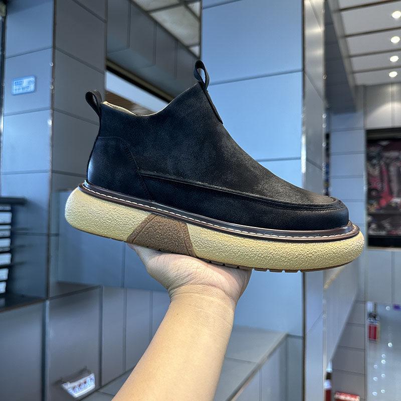 Martin boots spring and autumn new breathable leather surface platform retro casual shoes trendy shoes cr