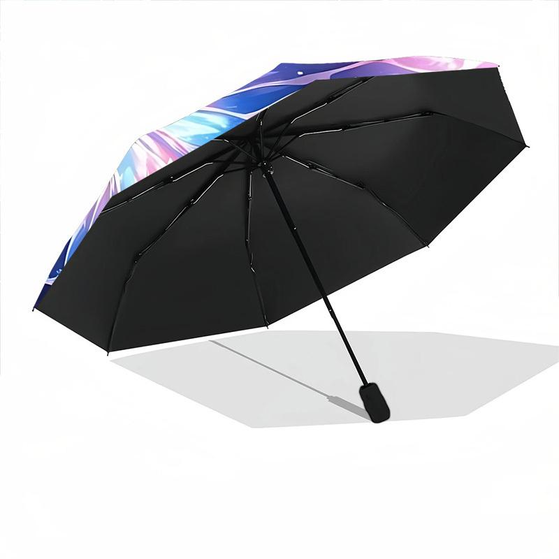1pc Butterfly Fantasy Automatic Folding Umbrella - Compact 8-Rib Design, Durable Plastic & Iron, Lightweight for Outdoor Daily Use114