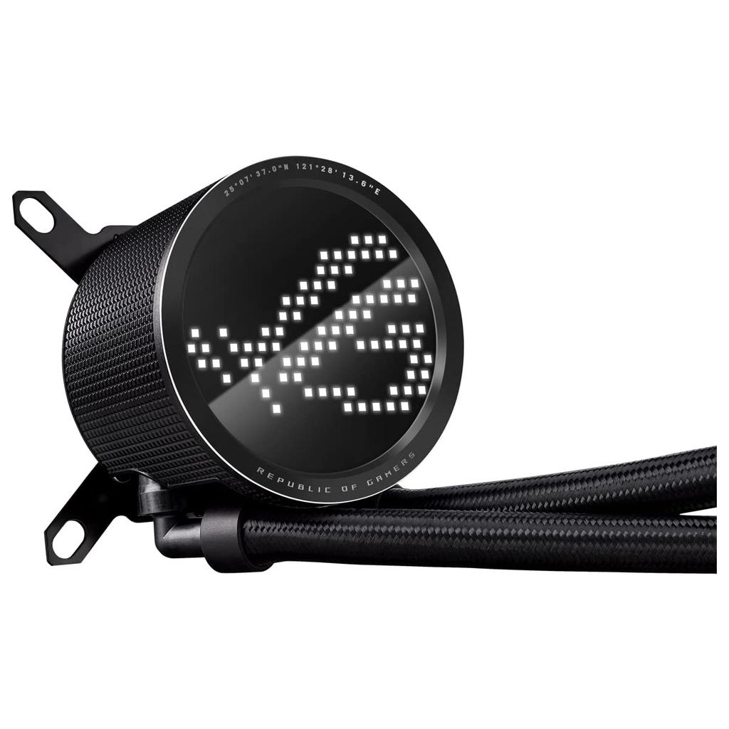 ASUS ROG Ryuo III 360 CPU Liquid Color with Asetek 8th Generation Pump Anime Matrix LED Display and ROG ARGB Cooling All-in-one Solution, Fan.