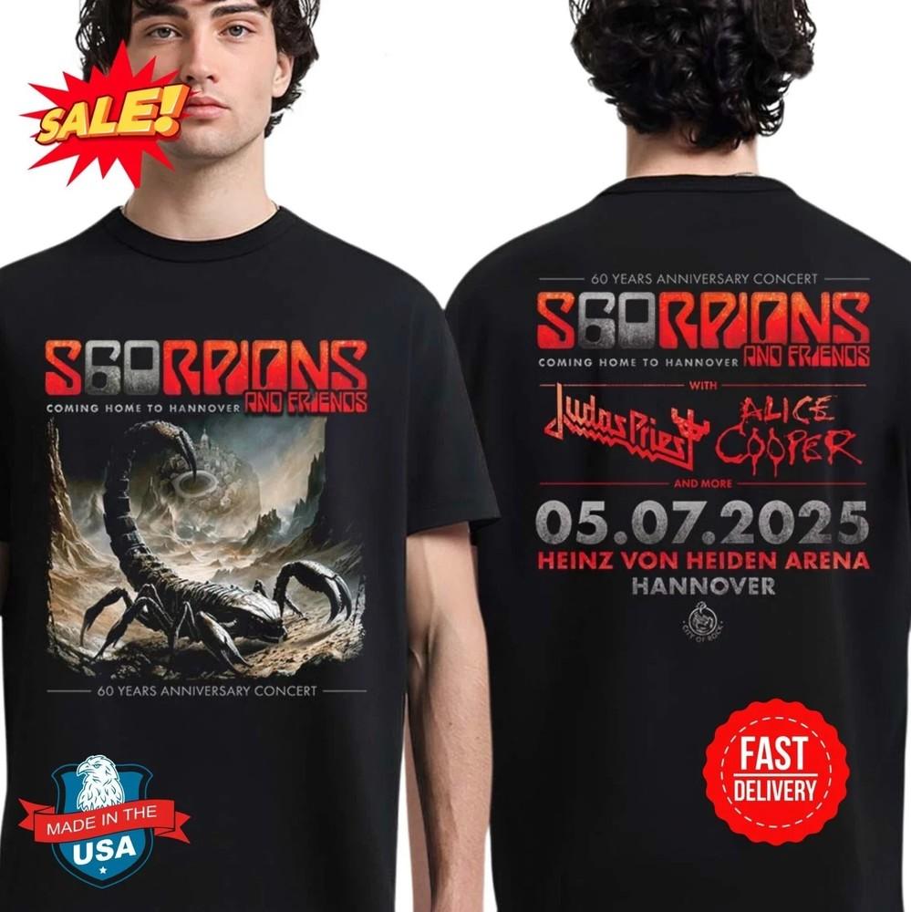 Scorpions Coming Home To Hannover 2025 60 Years July 5 2025 T-Shirt Unisex T-Shirt XL