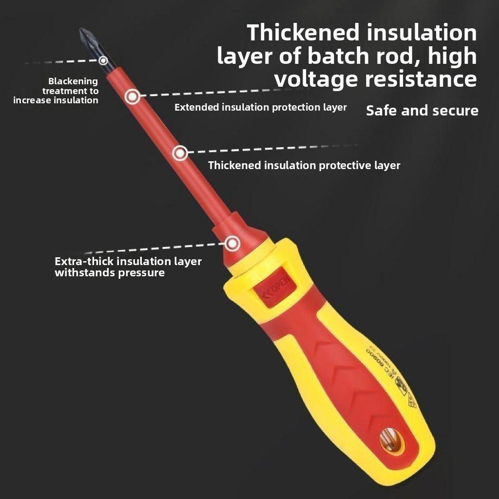 Insulated Screwdriver Set With Magnetic Tips For Electricians And Home Maintenance