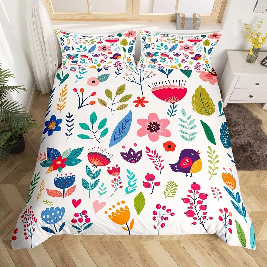 Colorful Easter Egg Down Comforter Set Bedding Set 3-piece Duvet Cover Set