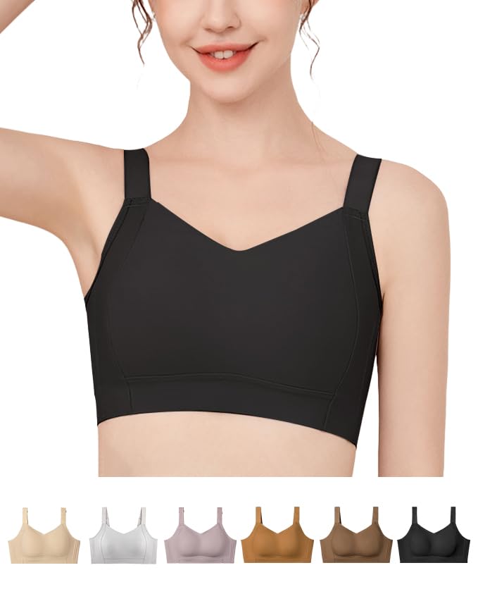 

Бесшовный бюстгальтер, который делает вашу грудь выглядеть бюстгальтер, который делает большую грудь выглядеть комфортной до высокой подмышки предотвращает похудение предотвращает боковой красивый чёрный