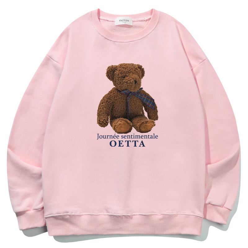 Yda Свободная толстовка с принтом Медвежонок_Ot3D010Pk Pink/M