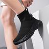 New Couples Socks Sports Shoes Fashion Breathbale Black Trainers Men Casual Walking Sneakers High Top Women's Gym Sneakers 36-48