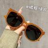 New Retro Round Sunglasses for Women Trendy Small High-end UV Resistant Outdoor Shades Simple Style Eyewear