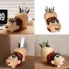 Cartoon Crayon Shinchan Resin Desk Organizer With Multifunctional Storage For Students And Office Use