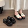 British Style Platform Casual Roman Cool Slippers Women's 2025 New Summer Light Non-slip Fashion Beach One-word Drag